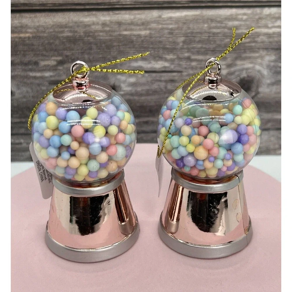 2x Target Bullseye Playground Gumball Machine Christmas Tree Ornament 2024 ~ NEW